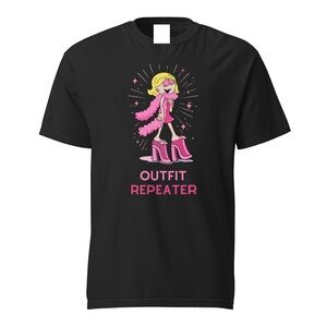 Cartoon Fashion Tee  Outfit Repeater Graphic Shirt Black